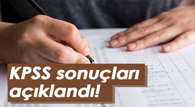 2021 KPSS sonuçları açıklandı!