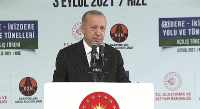 Cumhurbaşkanı Recep Tayyip Erdoğan İkizdere'de Tünel Açılış Töreni'ne katılıyor