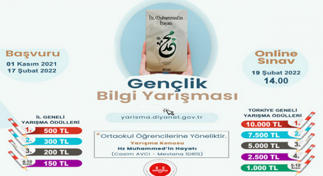 Diyanet’ten Ödüllü Gençlik Bilgi Yarışması