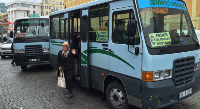 Rize’de Şehiriçi Dolmuş Ücretleri Zamlandı