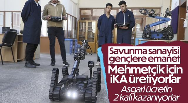 Ankara'da meslek lisesi öğrencileri, Mehmetçik için robot parçası üretiyor