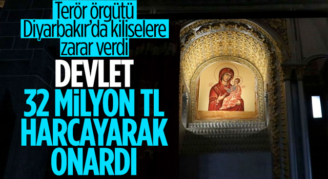Diyarbakır'da PKK'nın zarar verdiği kiliseler onarıldı