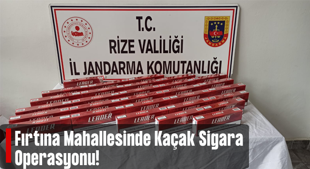 İl Jandarma Komutanlığından Kaçak Sigara Yakalaması