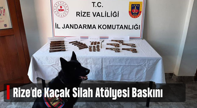 Rize'de Jandarmadan Kaçak Silah Atölyesine Baskın