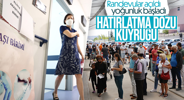 Hastanelerde koronavirüse karşı hatırlatma dozu kuyruğu