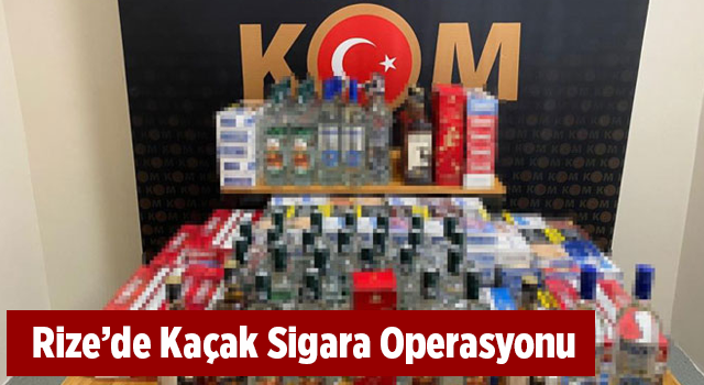 Rize’de Kaçak Sigara ve İçki Operasyonu: 2 Gözaltı