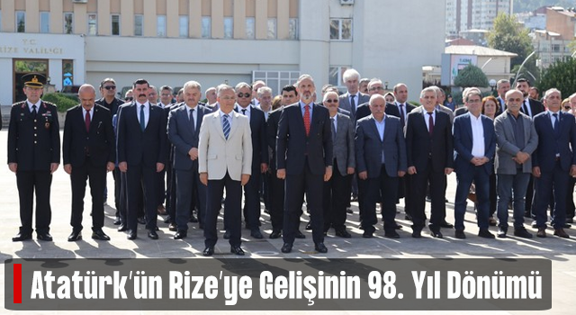 Atatürk'ün Rize'ye Gelişinin 98. Yıl Dönümü Törenle Kutlandı