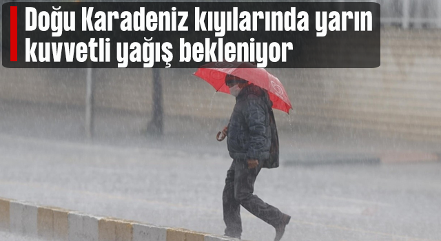 Doğu Karadeniz kıyılarında yarın kuvvetli yağış bekleniyor