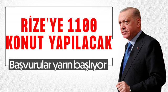 Rize'de 1100 Sosyal Konut Yapılacak.