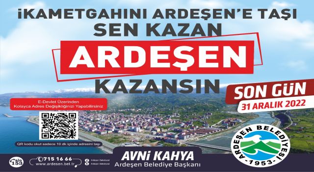 Ardeşen Belediyesi'nden Vatandaşa Çağrı