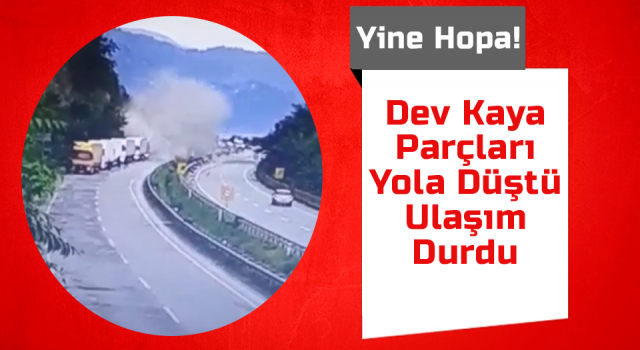 Karadeniz Sahil Yolunda Heyelan Meydana Geldi