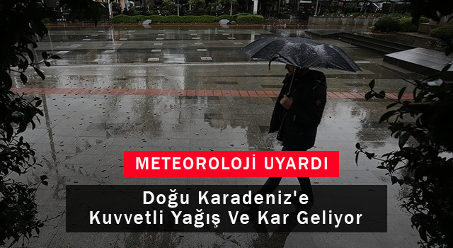 Doğu Karadeniz'e Kuvvetli Yağış Ve Kar Geliyor