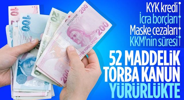 Ekonomiye ilişkin torba kanun yayınlanarak yürürlüğe girdi