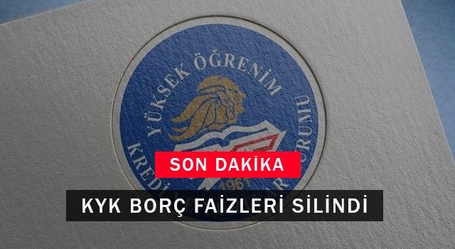 KYK Borç Faizleri Silindi