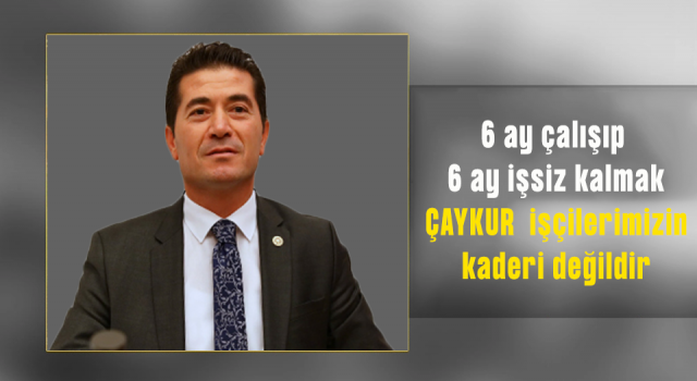 Milletvekili Kaya: “6 ay çalışıp 6 ay işsiz kalmak ÇAYKUR işçilerimizin kaderi değildir”