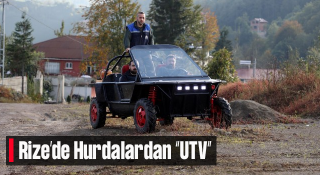 Rize'de eski araç parçalarından UTV yaptılar