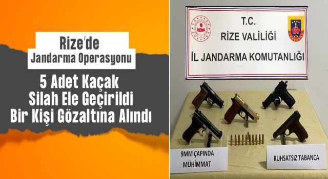 Rize'de Jandarma Operasyonu