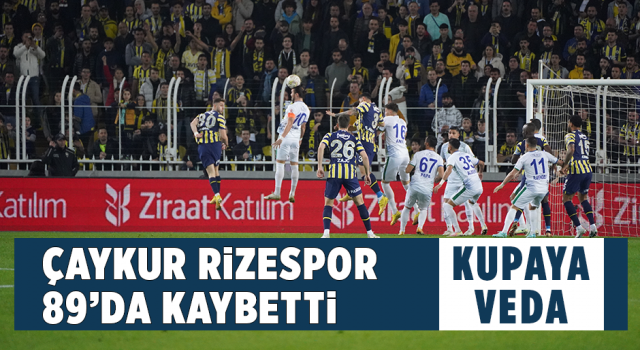 Çaykur Rizespor 89'da Kaybetti