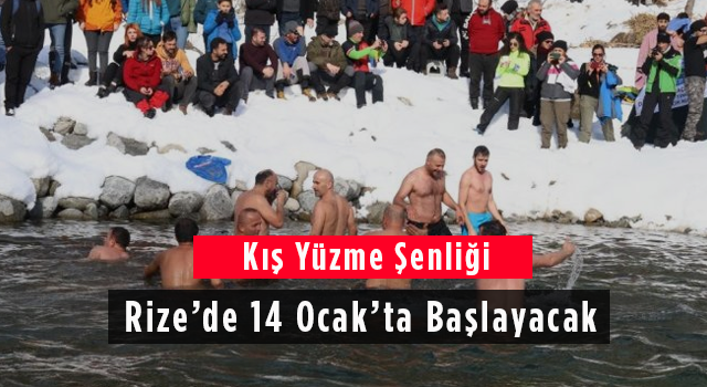 Kış Yüzme Şenliği Rize’de 14 Ocak’ta Başlayacak