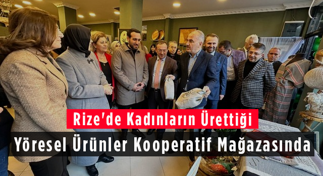 Rize'de Kadınların Ürettiği Yöresel Ürünler Kooperatif Mağazasında