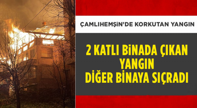 Çamlıhemşin'de Baca Yangını Korkuttu