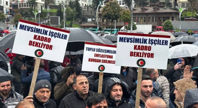 ÖZ GIDA İŞ Sendikası Mevsimlik İşçi İçin Rize Meydanından Kadro Talebini Yineledi