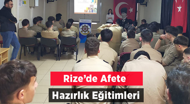 Rize’de afete hazırlık eğitimi