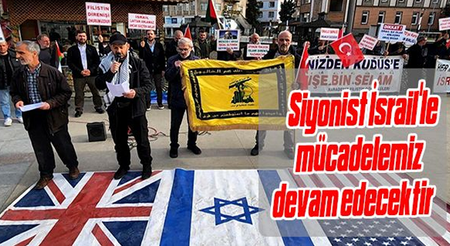 Ardeşen'de "Siyonist İsrail'le mücadelemiz devam edecektir" Eylemi