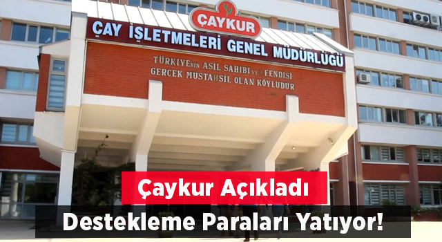 ÇAYKUR Destekleme Paraları Ödeniyor