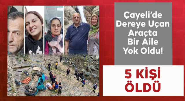 Rize’de Araç Dereye Uçtu: 5 Ölü