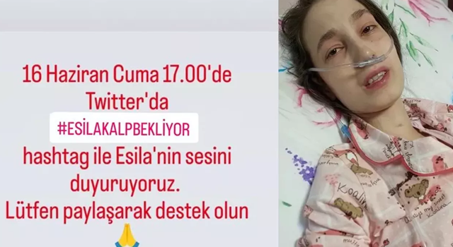 Kalp nakli bekleyen Esila için 17’de Twitter’da buluşuyoruz