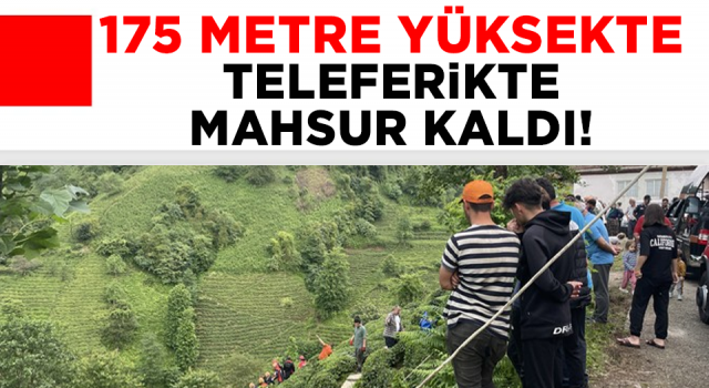 Rize'de ilkel teleferikte mahsur kalan kadını AFAD ekipleri kurtardı