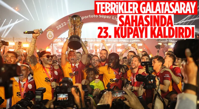 Şampiyon Galatasaray kupasına kavuştu