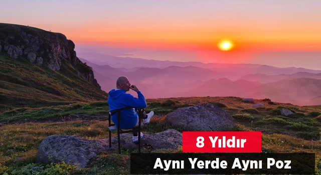 Rize’de 8 yıldır aynı yerde ‘Sandalye pozu’ için bekliyor