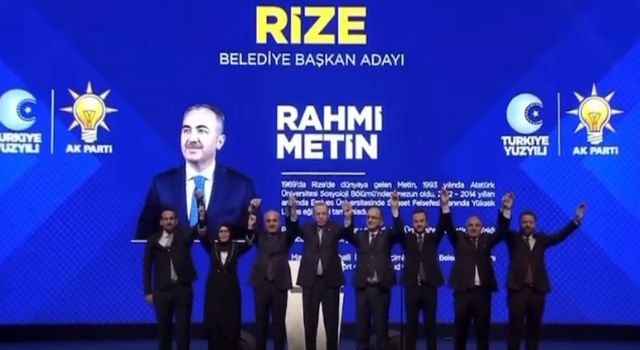 Erdoğan Açıkladı. Rize Belediye Başkan Adayı Yeniden Rahmi Metin