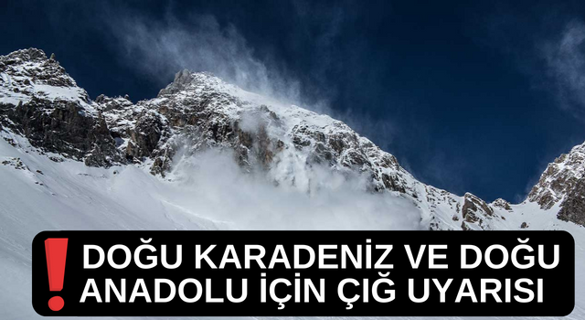 Doğu Karadeniz ve Doğu Anadolu için çığ uyarısı