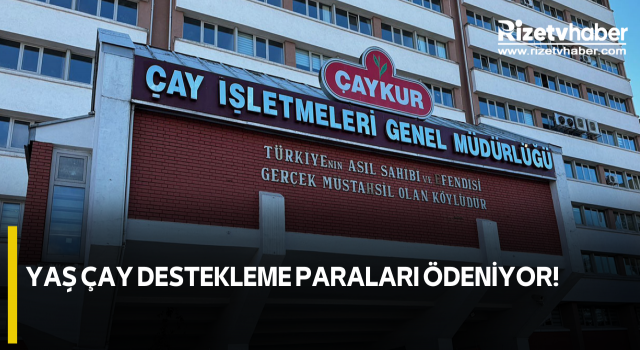 Yaş Çay Destekleme Paraları Ödeniyor!