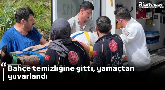 Bahçe temizliğine gitti, yamaçtan yuvarlandı