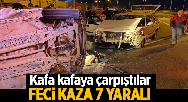 Rize’de İki Otomobil Kafa Kafaya Çarpıştı: 7 Yaralı