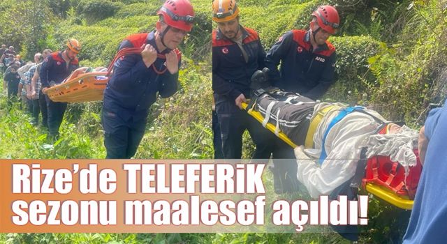 Rize’de teleferik kazası, 2 yaralı