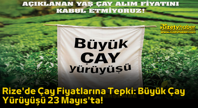 Rize'de Çay Fiyatlarına Tepki: Büyük Çay Yürüyüşü 23 Mayıs'ta!