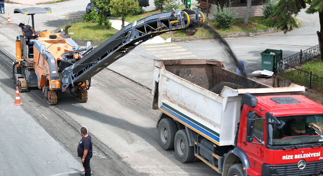 Rize'de Asfalt Yenileme Çalışmaları