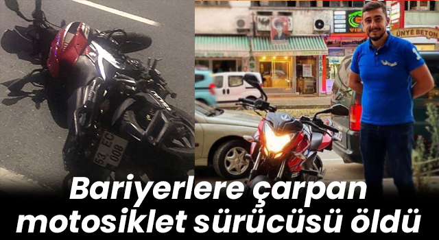 Rize'de bariyerlere çarpan motosikletin sürücüsü öldü