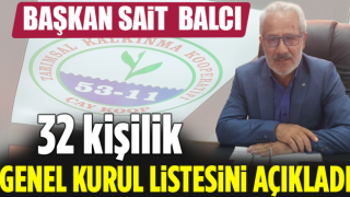 Başkan Sait Balcı, listesini açıkladı...