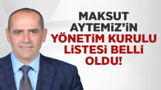 Maksut Aytemiz'in Listesi Belli Oldu