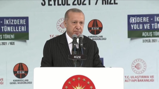 Cumhurbaşkanı Recep Tayyip Erdoğan İkizdere'de Tünel Açılış Töreni'ne katılıyor