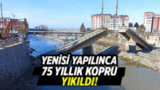 Pazar'daki 75 yıllık köprü yıkıldı