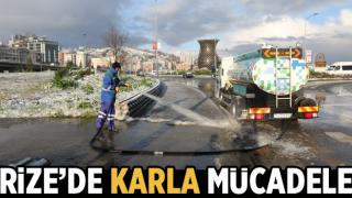 Rize Belediyesi Karla Mücadelede Seferber Oldu