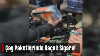 Çay paketleri içinde kaçak sigara taşıyan 2 şüpheli yakalandı