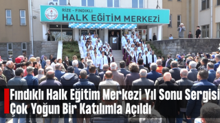 Fındıklı Halk Eğitim Merkezi Sergisini Açtı